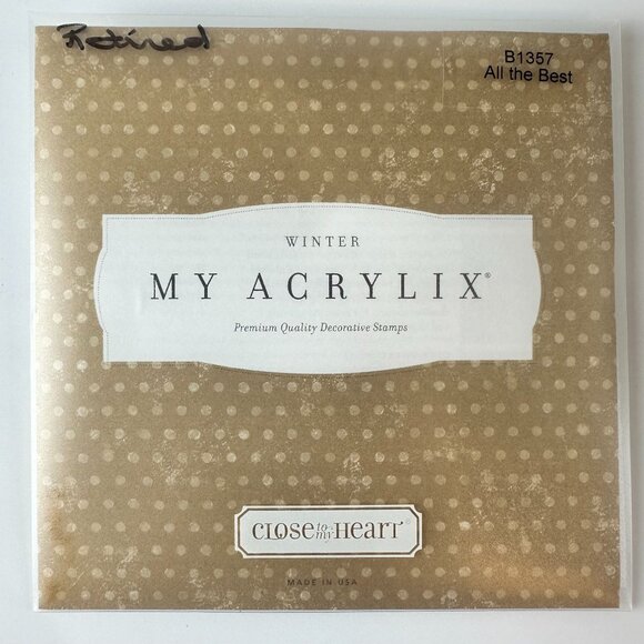 My Acrylix CTMH Stamps Winter B1357 All The Best - Picture 2 of 2